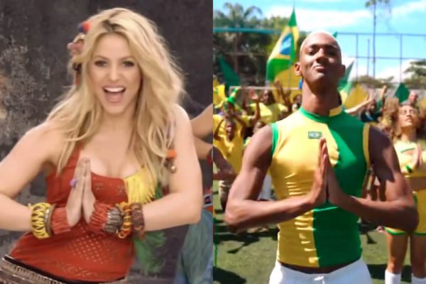 Shakira e Raphael Vicente repetem coreografia de Waka Waka - Metrópoles