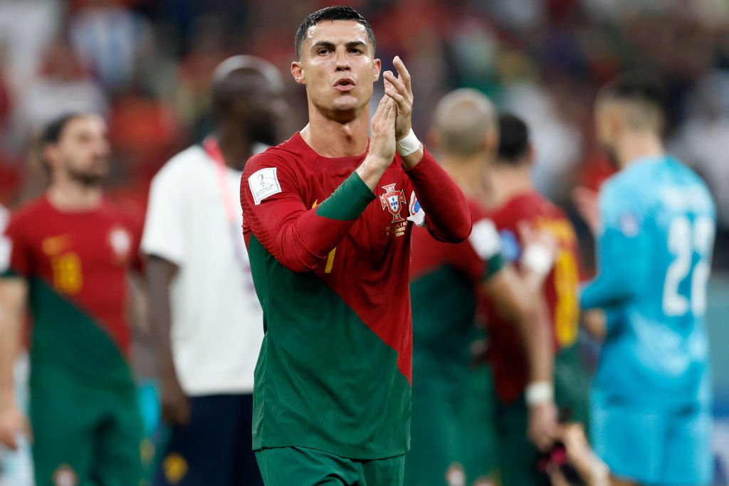 Cristiano Ronaldo de Portugal após a partida nas oitavas de final da Copa do Mundo da FIFA entre Portugal e Suíça no Lusail Stadium na cidade de Lusail, Catar - Metrópoles