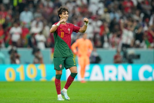João Félix, de Portugal, comemora após o quarto gol de sua equipe durante a partida das oitavas de final da Copa do Mundo da FIFA entre Portugal e Suíça no Lusail Stadium em Lusail City, Catar - Metrópoles