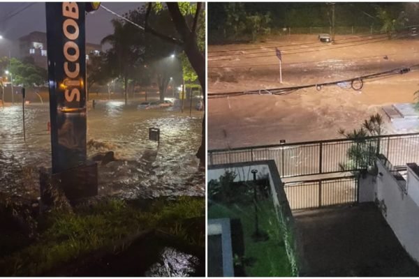 Fortes chuvas atingem Belo Horizonte. Avenida chega a ficar submersa | Metrópoles