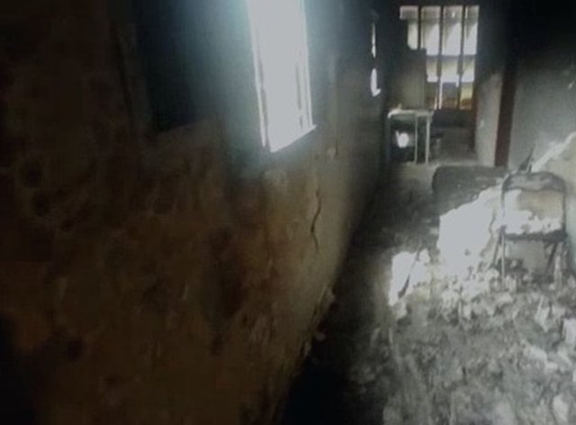 Imagem colorida de incêndio no Guará