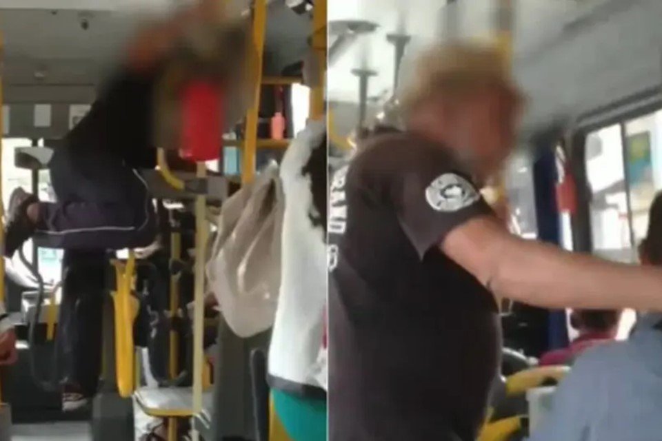 Vídeo Idoso Pula Catraca Para Xingar Ambulante Em ônibus De Bh