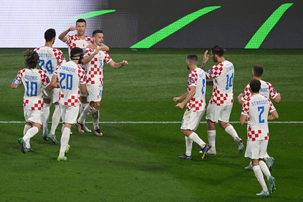 Croácia comemorando gol - Metrópoles