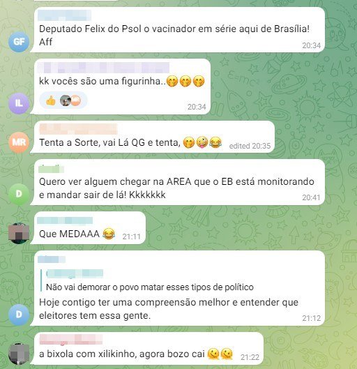 Deputado pede fim de acampamento no QG e é alvo de ameaças e injúrias