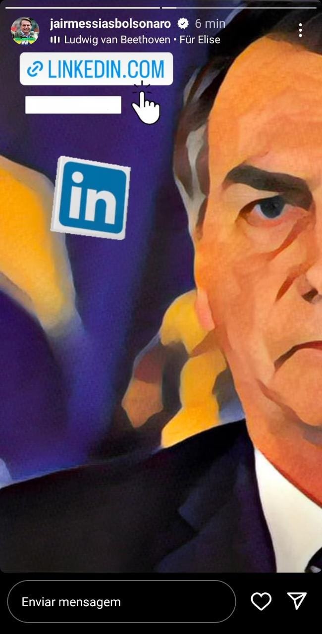 Carlos Bolsonaro posted on LinkedIn