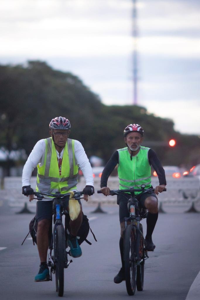 Imagem de ciclisats que viajaram para a posse do Lula