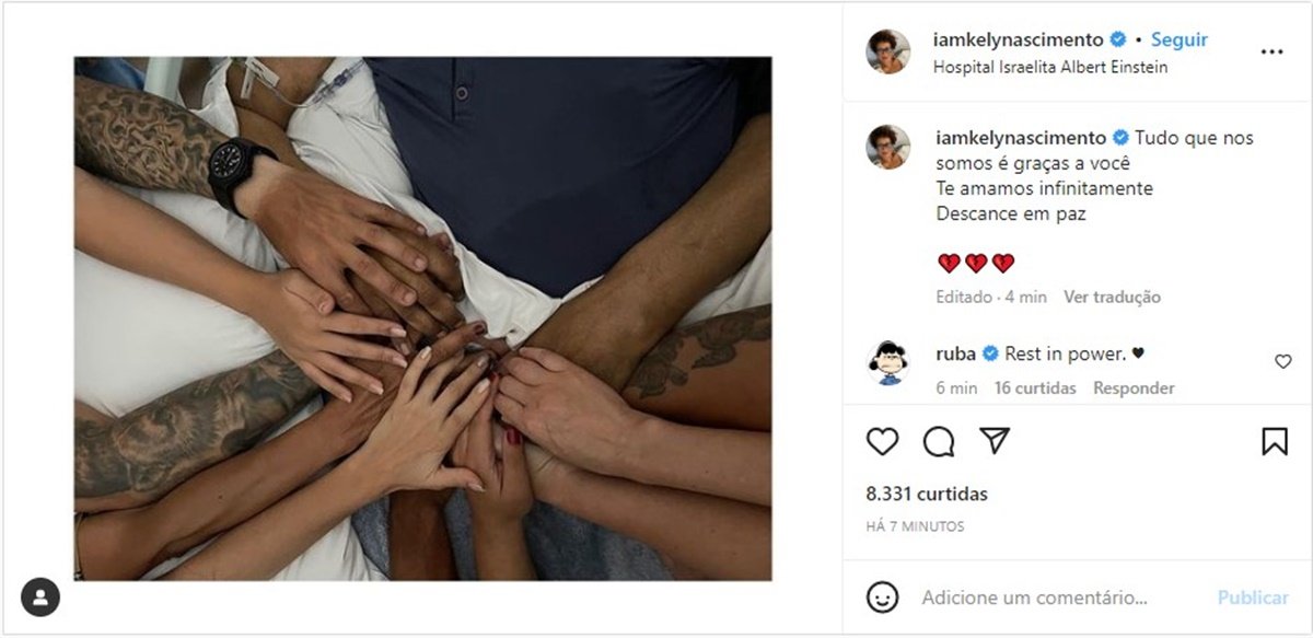 Print do Instagram de Kely Nascimento, filha de Pelé - Metrópoles