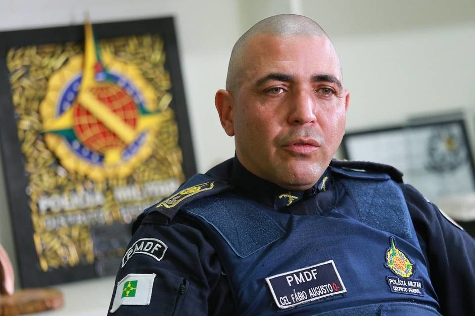 Comandante geral da PMDF, o coronel Fábio Augusto, fala ao Metrópoles sobre a ação da polícia na manifestação do último dia 12 - Metrópoles