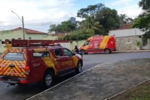 Imagem colorida mostra bombeiros que atenderam idosa atacada por cão em Goiás - Metrópoles