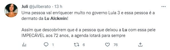 Tweet Lu Alckmin