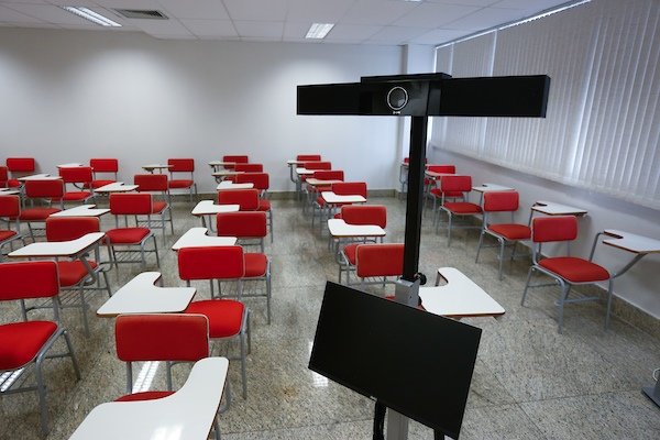 Sala de aula da Faculdade Mackenzie