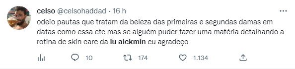 Tweet Lu Alckmin