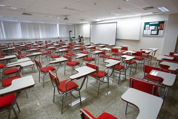 Sala de aula da Faculdade Mackenzie