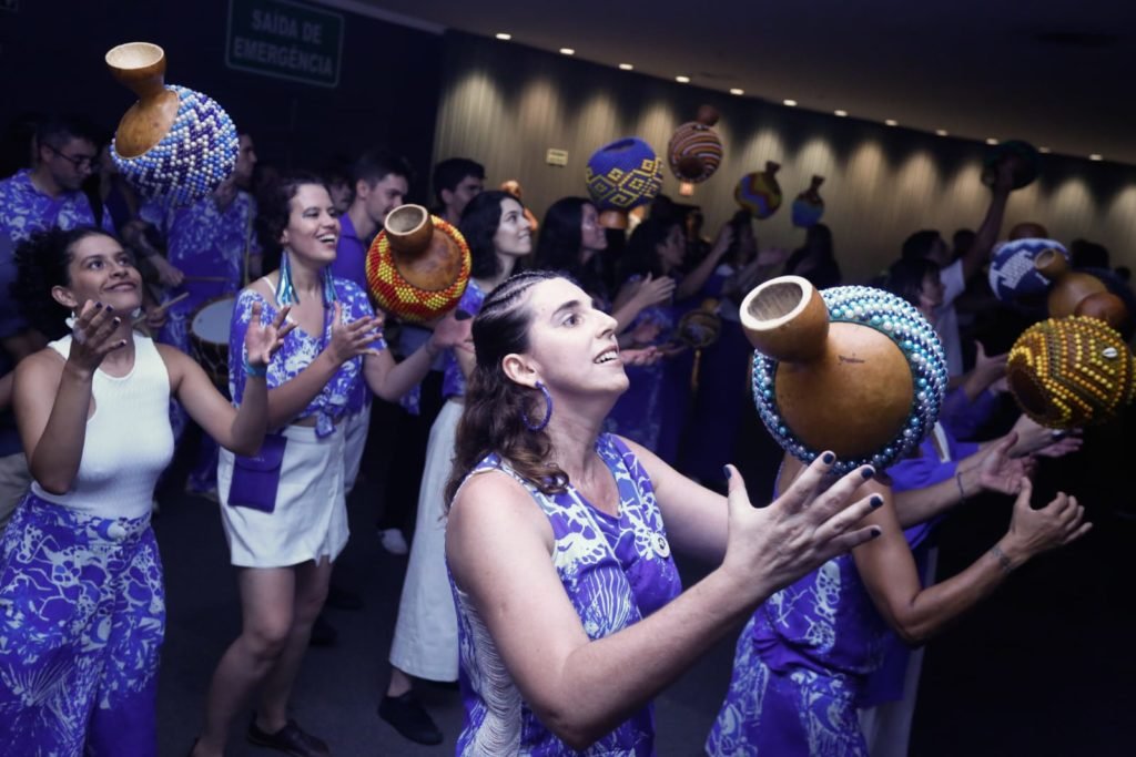 Artista durante Apresentação da Ministra da Cultura Margareth Menezes no auditório do Museu Nacional - metrópoles