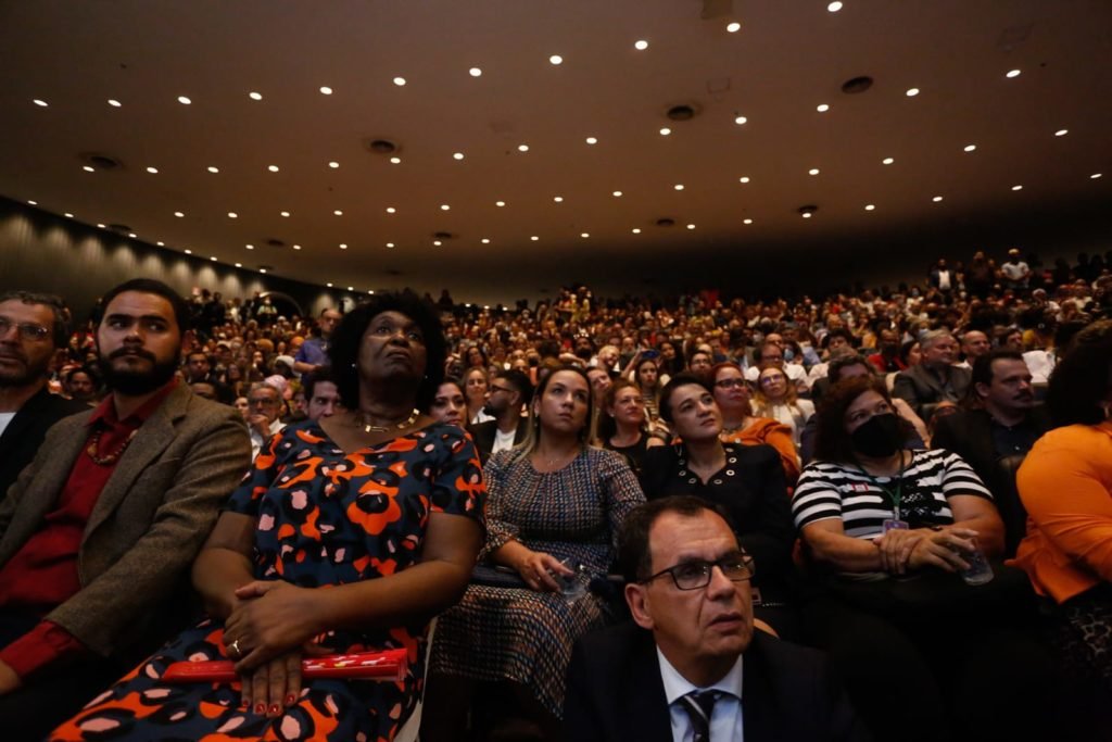 Apresentação da Ministra da Cultura Margareth Menezes no auditório do Museu Nacional - metrópoles