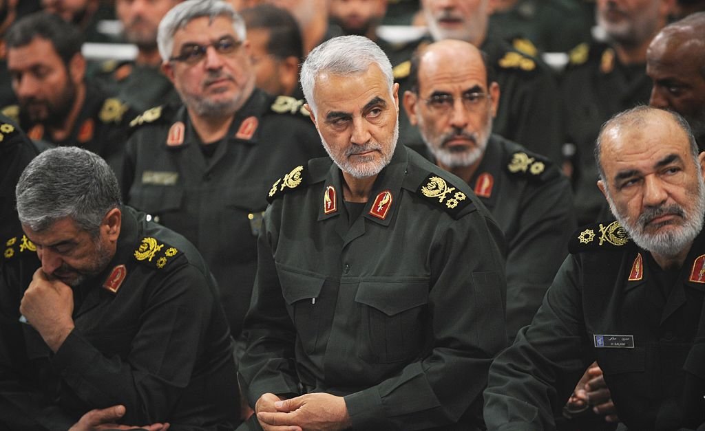 Iranian Quds Force Commander Qassem Soleimani attends Iranian Supreme Leader Ayatollah Ali Khamenei's meeting with the Islamic Revolutionary Guard Corps (IRGC) in Tehran, Iran - Metropolis