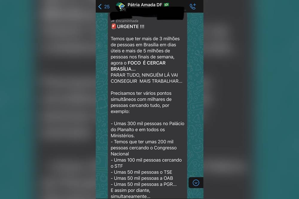 Bolsonaristas armam planos em grupos do WhatsApp planejando invadir e cercar Brasília após posse de Lula - Metrópoles