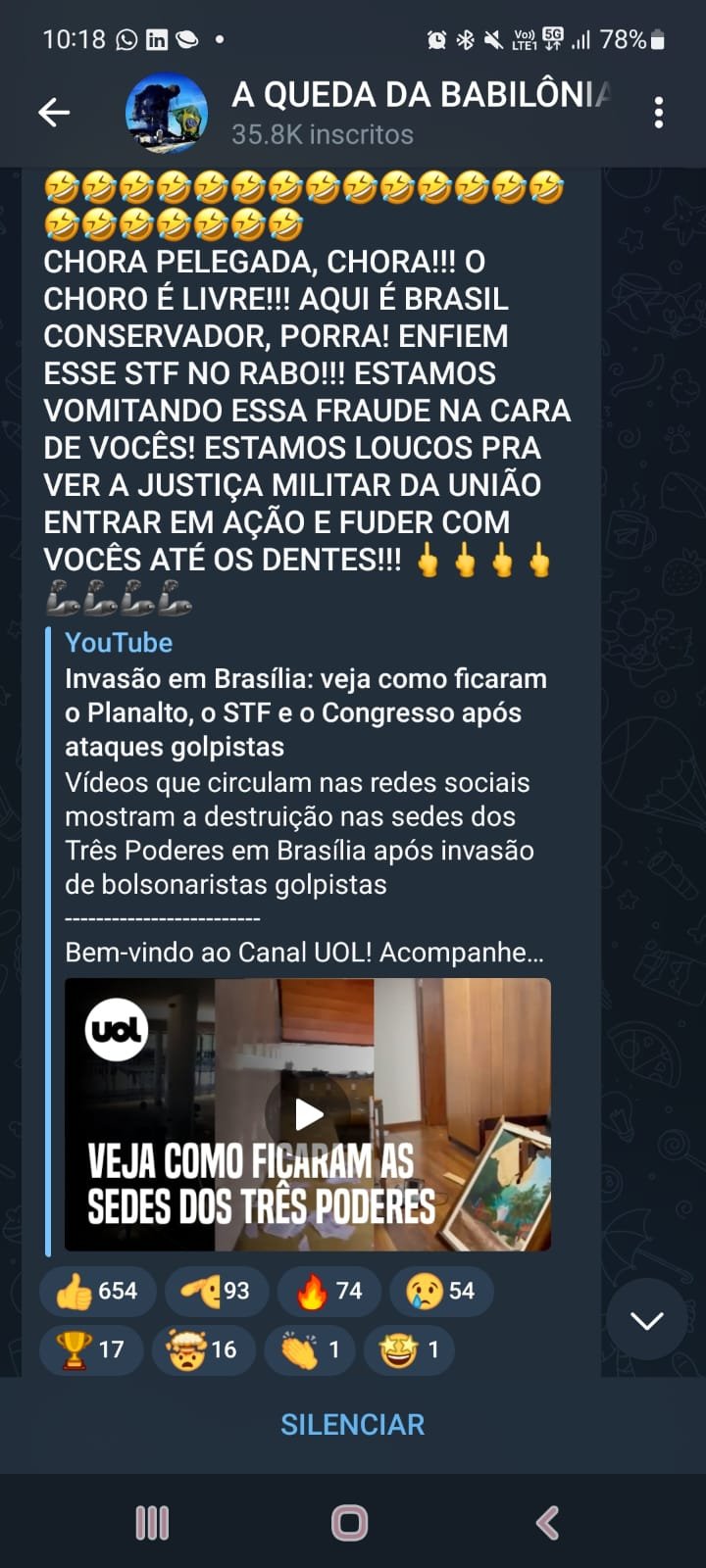 Canais terroristas no Telegram começam a ser derrubados : r/brasil