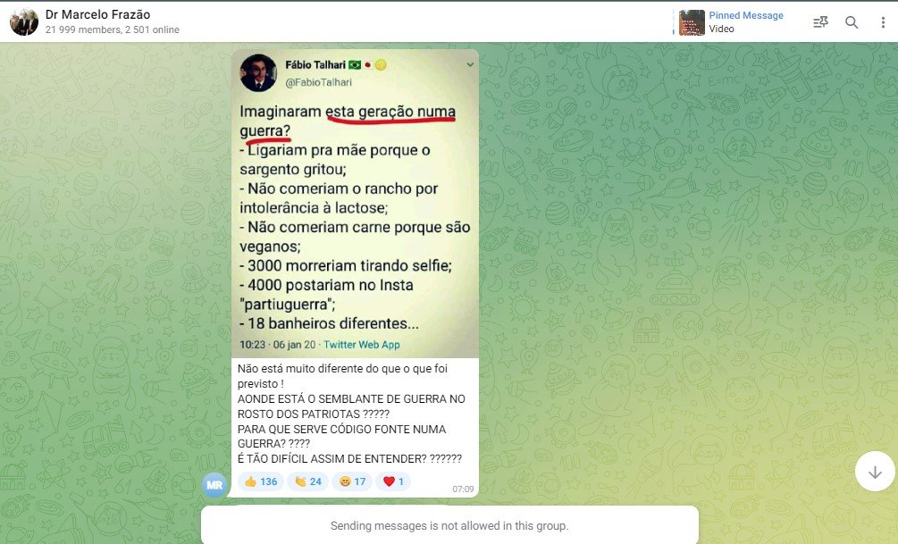 Canais terroristas no Telegram começam a ser derrubados : r/brasil