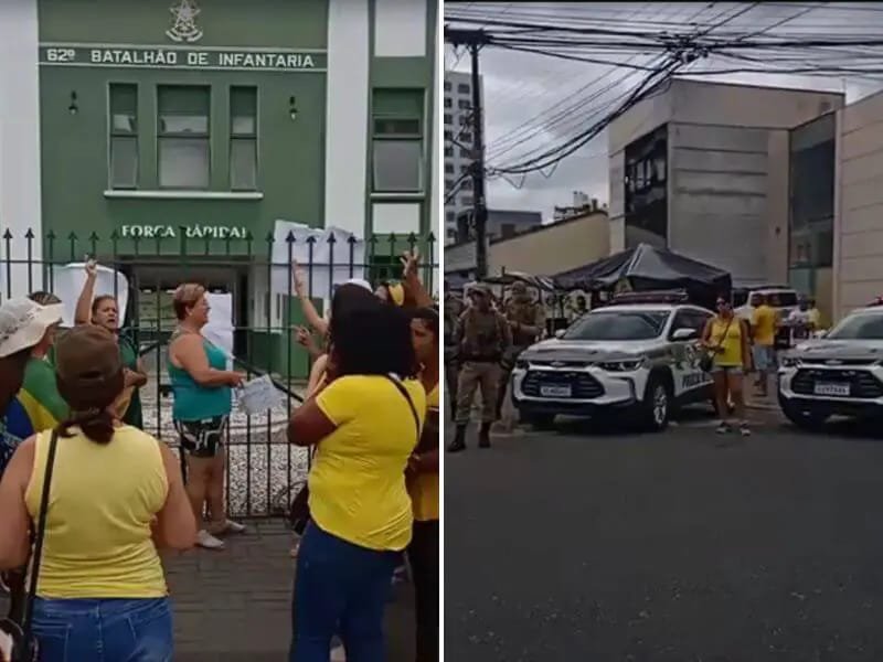 Sc Polícia Começa A Desocupar Acampamento Bolsonarista Em Frente A Qg