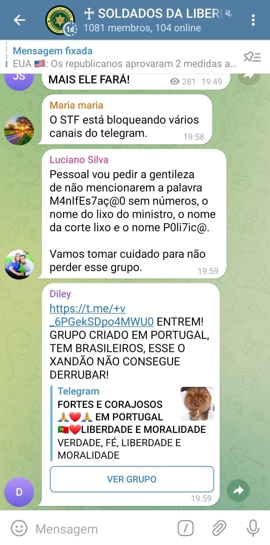 Após TSE barrar grupos golpistas no Telegram, bolsonaristas migram para  chat dos anos 90 – Política – CartaCapital