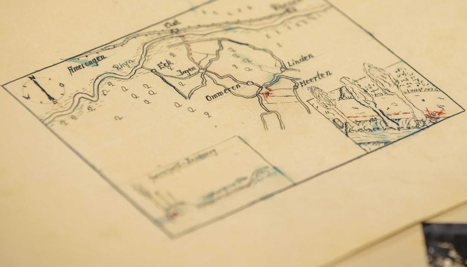Foto colorida de um mapa do tesouro da época do nazismo - Metrópoles