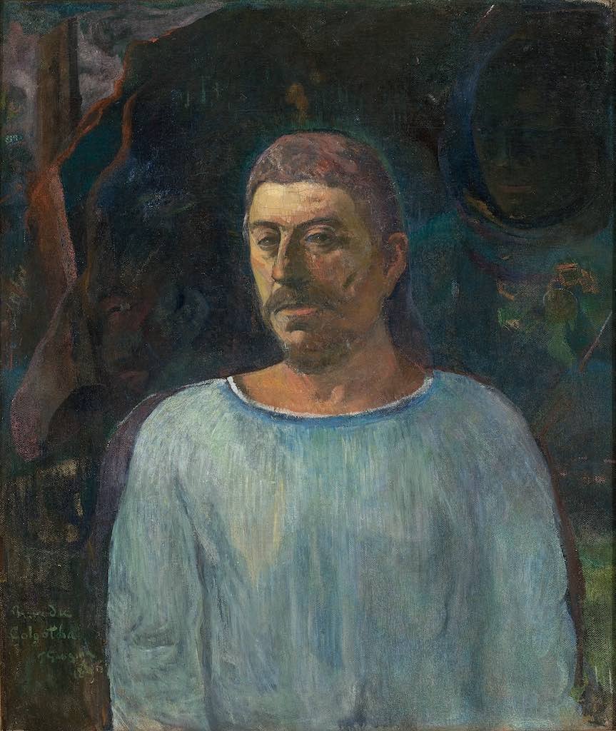 Imagem Colorida Autorretrato (perto do Gólgota), 1896, Paul Gauguin
