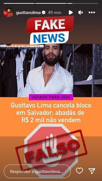 POLÊMICA! Gustavo Lima tem show cancelado após nota de repúdio de