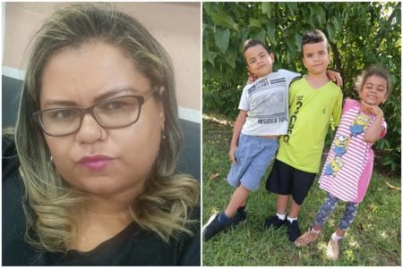Elizamar da Silva e os três filhos, encontrados mortos carbonizados dentro de carro no DF