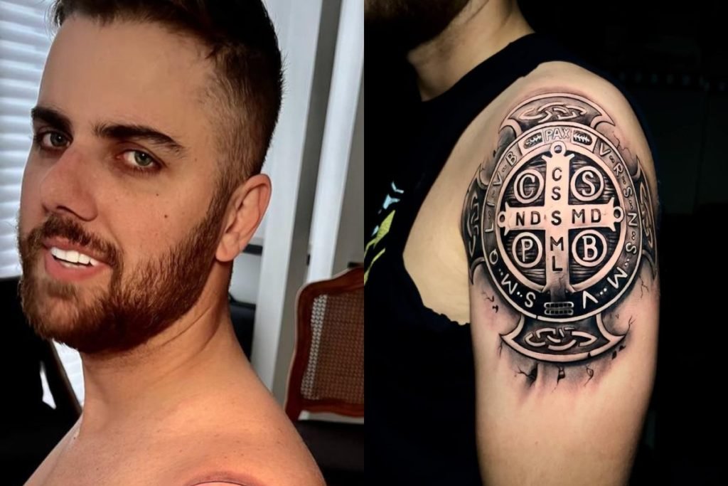 Zé Neto faz primeira tatuagem e escolhe oração: “Para afastar o mal”