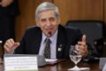 O general Augusto Heleno, ex-chefe do GSI, discursa durante uma cerimônia de governo