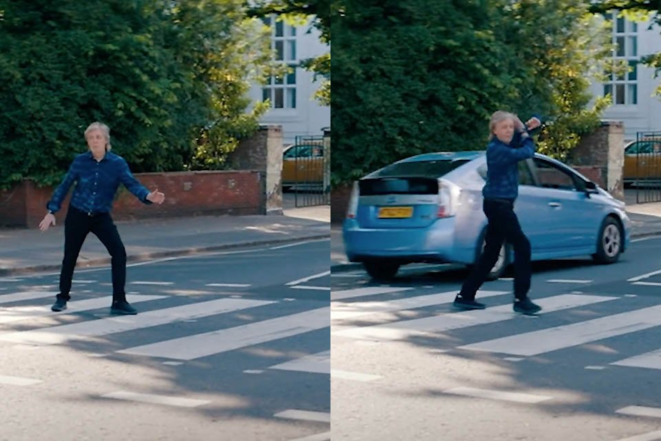 Paul McCartney quase é atropelado ao atravessar Abbey Road - Metrópoles