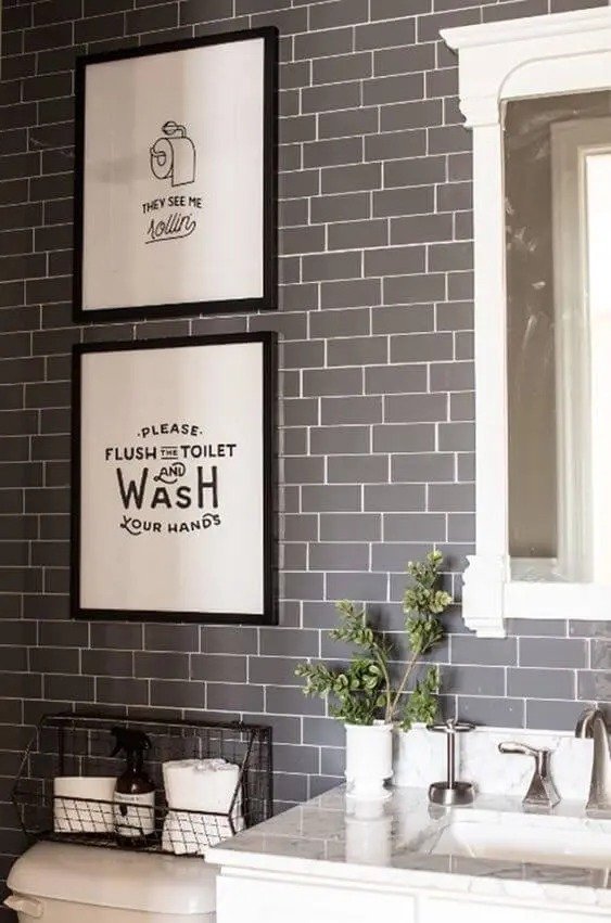 Banheiro - quadro - decoração 