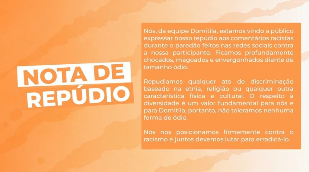 print de nota de repúdio - metrópoles