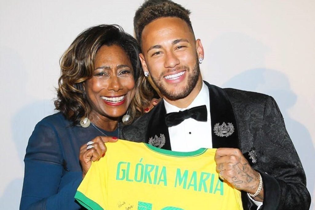 Glória Maria e Neymar em leilão beneficente - Metrópoles