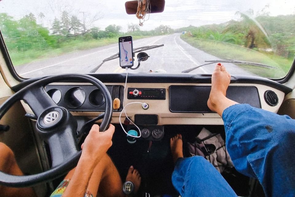 Vista da janela de uma kombi