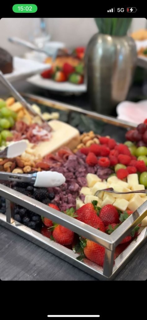 Foto da comida servida no jantar de Caio Castro em Orlando