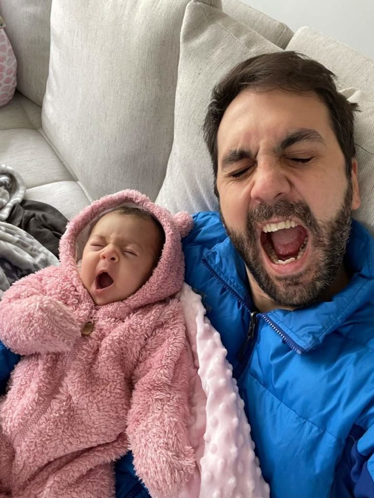 Renan Umbelino e a filha Nina