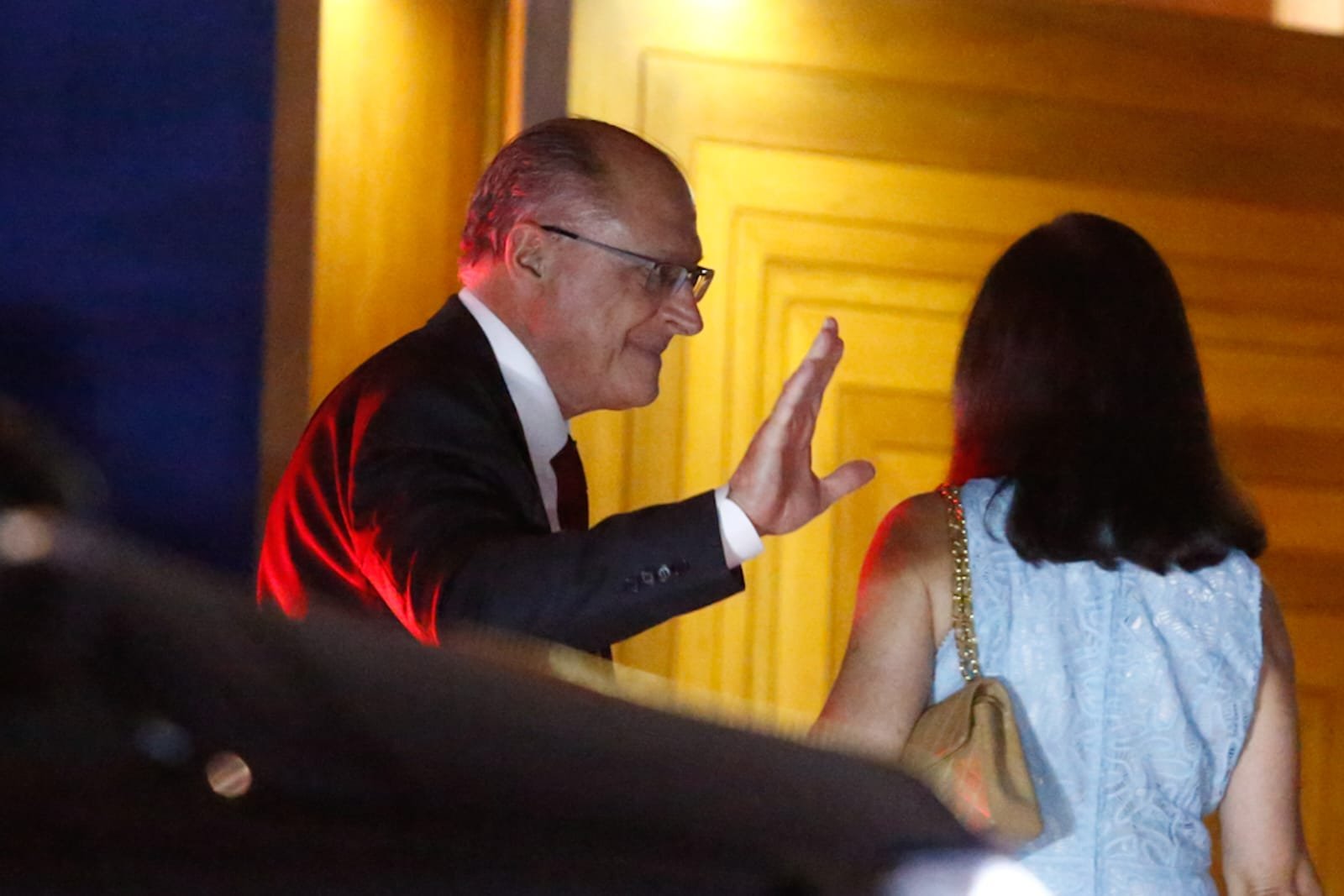 Geraldo Alckmin chega ao jantar da governadora em exercício Celina Leão