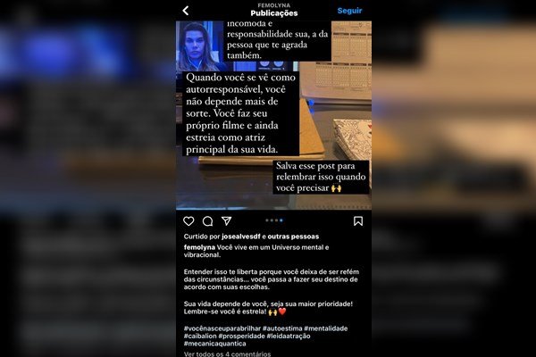 Imagem colorida de publicação no Instagram