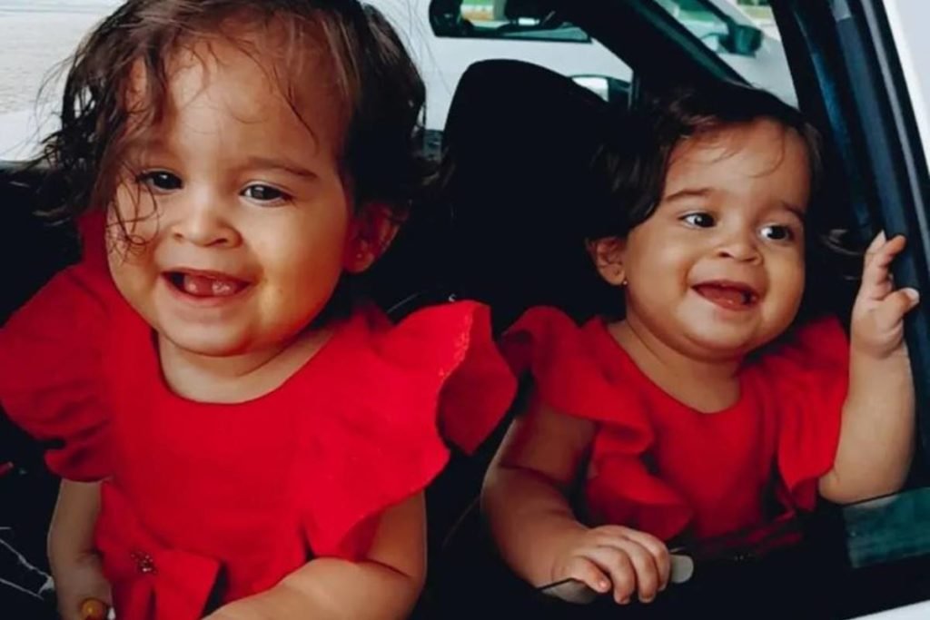 Duas bebes gemas em janela de carro - metrópoles