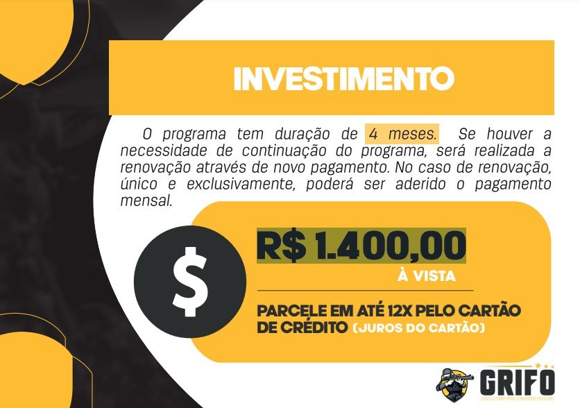 Arte com texto em fundo branco, amarelo e preto