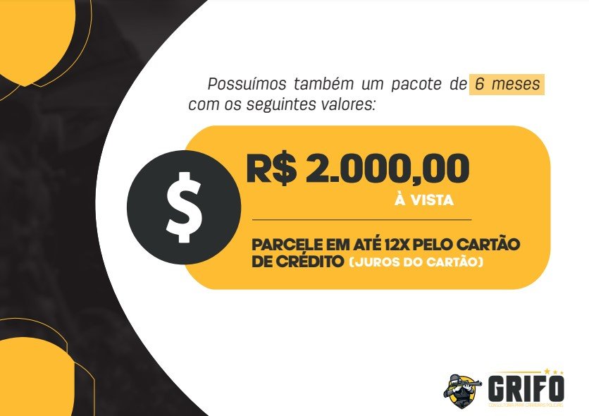 Arte com texto em fundo branco, amarelo e preto