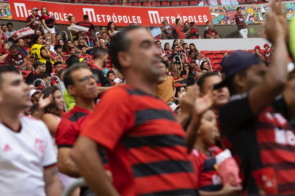Flamengo e Botafogo se enfrentam pela 9ª rodada do Carioca no Estádio Mané Garrincha - Metrópoles