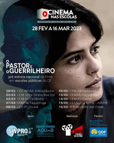 Imagem colorida da programação do projeto Cinema nas Escolas - Metrópoles