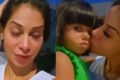 Montagem colorida de Maíra Cardi e da filha Sophia