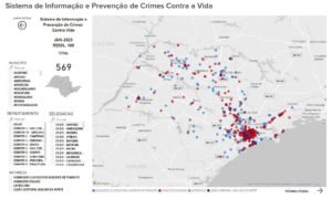 Proejto SPVida mostra mapa de assassinatos em SP