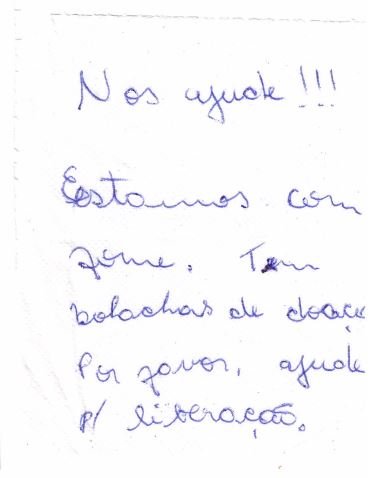 Imagem colorida de carta de presa no 8/1