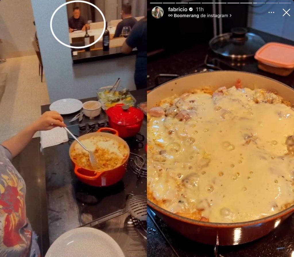 Print coloridos de Stories no Instagram, de Maraisa em jantar na casa do ex-namorado