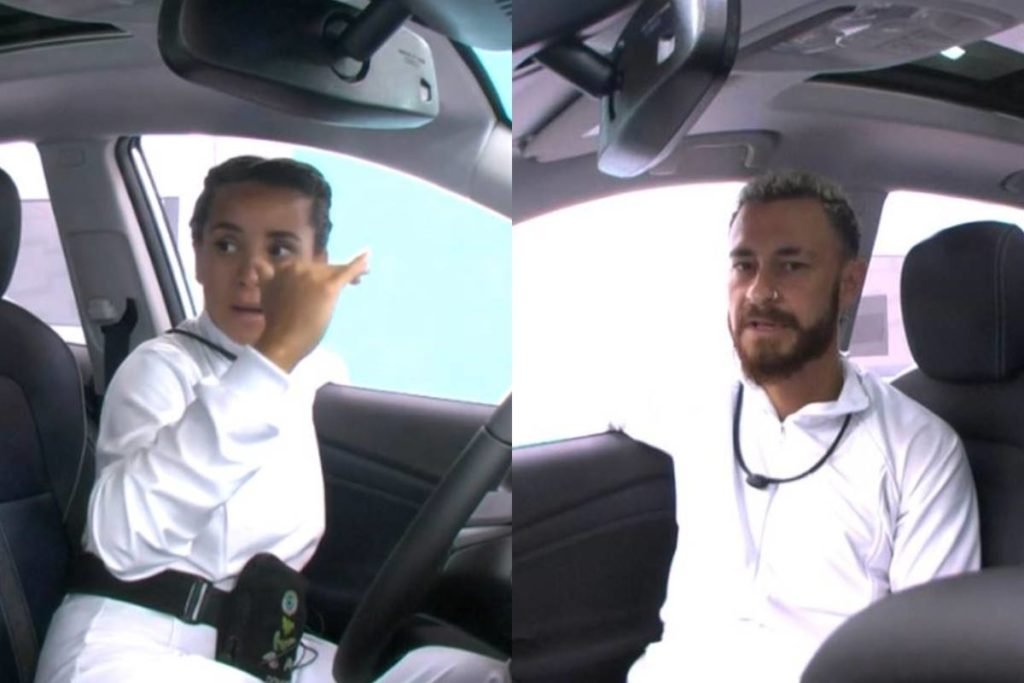montagem com Fred e Domitila no Quarto branco do BBB23 = metrópoles